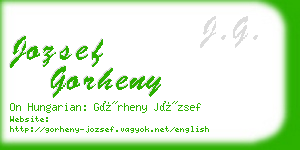 jozsef gorheny business card